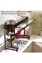 Dish Drying Rack, 3 Tier Over Sink Drainer Drying Rack with Cover, Space Saving Large Stainl - 5