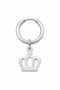 Unisex Silver Color Surgical Steel Dangle King Crown Figured Hoop Earring 1 Piece - 2