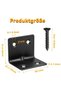 A set of 24 gussets, measuring 31x31x37 mm, black, made of stainless steel, suitable for wooden and metal furniture. - 2