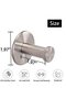 Towel Hooks 4 Pack Self-Adhesive Coat Hooks Sturdy No-Drill Bathrobe Heavy-Duty 304 Stainless Steel Bathroom Wall Hooks 2" Brushed - 2