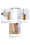 A set of 4 oak furniture legs, 10 cm wide – angled legs, suitable for tables, beds and wardrobes – includes mounting plate and screws. - 3