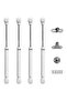 A set of 4 kitchen cabinet door gas springs, including a 100N upward-opening gas spring, hinge damper, and pneumatic piston support, for lifting...