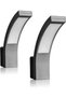 Garden Wall Lights - LED Outdoor Wall Lighting - Set of 2 - Anthracite Outdoor Lighting 12W 1100lm 5800K - IP65 Wall Lamp - 240x80x60mm