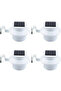 4-Pack Solar LED Gutter Lights – White Solar Night Lights, Wall Lights, Fence Lights, Gutter Lights