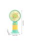 Mini Portable Fan with Base Small USB Rechargeable Tool Pocket Fan for Indoor Outdoor Home Office Kitchen Travel Turquoise - 2