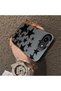 iPhone 16E Compatible High-Quality Flat-Print Black Star Pattern Cool Silicone Phone Case - 2