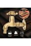 Retro solid brass single-handle washing machine faucet, wall-mounted faucet (short version) - 2