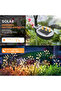 2-Piece Solar Garden Lights LED Lights 8 Lighting Modes Waterproof Solar Lights for Gardens Lawns Patios Christmas Warm Light - 5