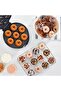 7-hole mini donut maker with non-stick coating - green - 2