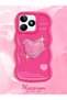 Realme C51/C53 Compatible Silicone Phone Case with Sweet Pink Heart Motifs, Available in Three Colors