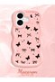 iPhone 16 Compatible Thin Butterfly Bow Printed Soft Structure Daily Use Phone Case
