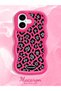 iPhone 17 Compatible Wavy Frame Leopard Print High Quality Silicone Phone Case