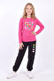 Girl's 2-Piece Printed Long Sleeve Single Jersey Tracksuit Set - 2
