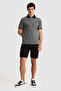 Men's Anthracite Melange Regular Fit Polo Collar Basic T-Shirt 50326978-Vr081 - 4