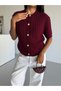 Short Sleeve Knitted Gold Button Detailed Women's Knitwear Cardigan - 4