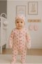 Heart Printed Jumpsuit, Beanie and Gloves Set - 3