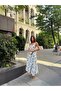 Women's Long Dress with Collar, Birit Detail, Straps, Lining and Pockets - 4