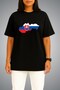 Oversize Slovakia Flag and Map Chest Printed Unisex T-Shirt - 2