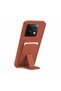 Xiaomi Redmi Note 13 Pro 5g Compatible Case with Stand and Card Holder Silicone Case Brown - 2