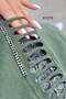Sequin Detail Washed Cotton Fabric Shorts Set 6Y378 - 4