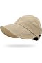 Outdoor UV-protective open-top sun hat, women's wide-brimmed hat, foldable soft hat, waterproof, quick-drying.