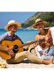 Wide-brimmed Panama hat - Summer beach sun hat with UPF protection - Unisex soft felt hat - Beige - Size M - 1 piece - 3