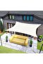 Shade cloth - Rectangular 3x2m Cream-coloured, Simple waterproof fabric with 95% UV protection for outdoors, garden & patio
