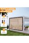 Shade sail made of PE material, for outdoor gardens, patios, backyards, balconies, and greenhouses. Dimensions: 2x3 meters / 6.6x9.8 feet. Beige. - 4