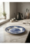 Earthenware Classic Blue Windmill & Floral Pattern Dinner Plate, 10.2 Inch, White - 5