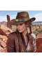 Cowboy hat, unisex cowboy hat, wide-brimmed felt hat, Western-style leather cowboy hat, suitable for couples. - 3