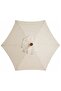 Replacement umbrella cover for 6-ribbed parasols - 3 meters - Waterproof - UV resistant - White (canopy only)