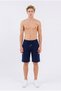 Men's Navy Blue Above-Knee Shorts Relaxed Fit Casual Sports Bermuda Shorts with Pockets and Laces - 2