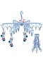 Small 24-inch cone-shaped clothes rack - foldable and rotating - windproof - durable - suitable for shorts, underwear, and small items of clothing.