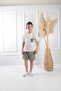 Boys' Muslin Set – Striped Short Sleeve T-Shirt and Elasticated Shorts, Lightweight and Breathable 2-Piece - 3
