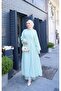 Elegant Dress with Lace Details and Partial Pattern - 5