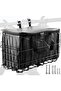 Foldable Bicycle Basket - Front Carry Bag - Transport Groceries - Adjustable Height - 33.5 x 22 x 20 cm - Black