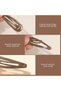 50-pack of women's brown snap hair clips, 2-inch hair clips, brown - 3
