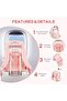 Pink heavy - duty transparent sports backpack, 17.5 - inch size, design with transparent plastic stitching, 6 pockets, heavy - duty base, key... - 3