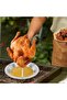 Stainless steel chicken grill rack, 2-pack, vertical grilling rack, even cooking in an oven, compact design, 16.5 x 19.5 cm - 5