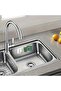Kitchen storage rack, dishwashing sponge and dishcloth storage rack, self-adhesive stainless steel sink wall-mounted storage rack - 4