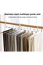 Clothes Hangers - Wardrobe Closet Organizers & Non-Slip Metal Stainless Steel Trouser Hangers - 7