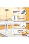 USB-C Recharge milk frother - 3 speed settings - electric mixer w/3 SS stir heads - For coffee/latte/cappuccino/cream/cocktail (white)
