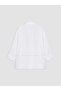 Lcwaikiki Classic White Belted 100% Linen Women's Shirt - 6