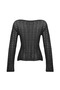 Women's Openwork Boat Neck Spanish Sleeve Knitwear Blouse - 3