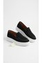 Boys' Black Suede Lightweight and Flexible Loafer Classic Shoes - 3