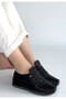 Jiten Black Genuine Leather Lace-Up Sports Shoes - 3