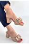 Pier nude skin high heel slippers - 2