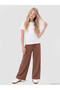Lcw Kids Brown Wide Leg Girls' Sweatpants