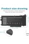 K5XWW 60Wh 7.6V Lithium-ion 3-cell battery, compatible with Dell Latitude 5289 7389 7390 2-in-1 series laptops (not for Latitude 7390 series) - 3