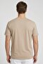 Men Crew Neck Short Sleeve Solid T-Shirt, Beige - 3